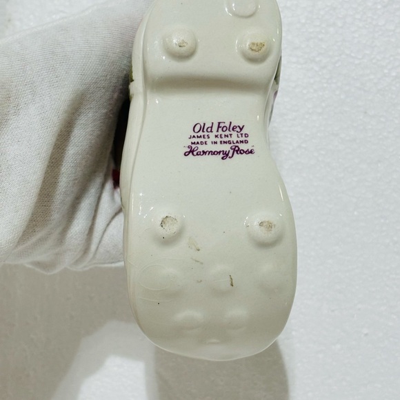 Vintage Old Foley Harmony Rose Porcelain Boot - Picture 7 of 8